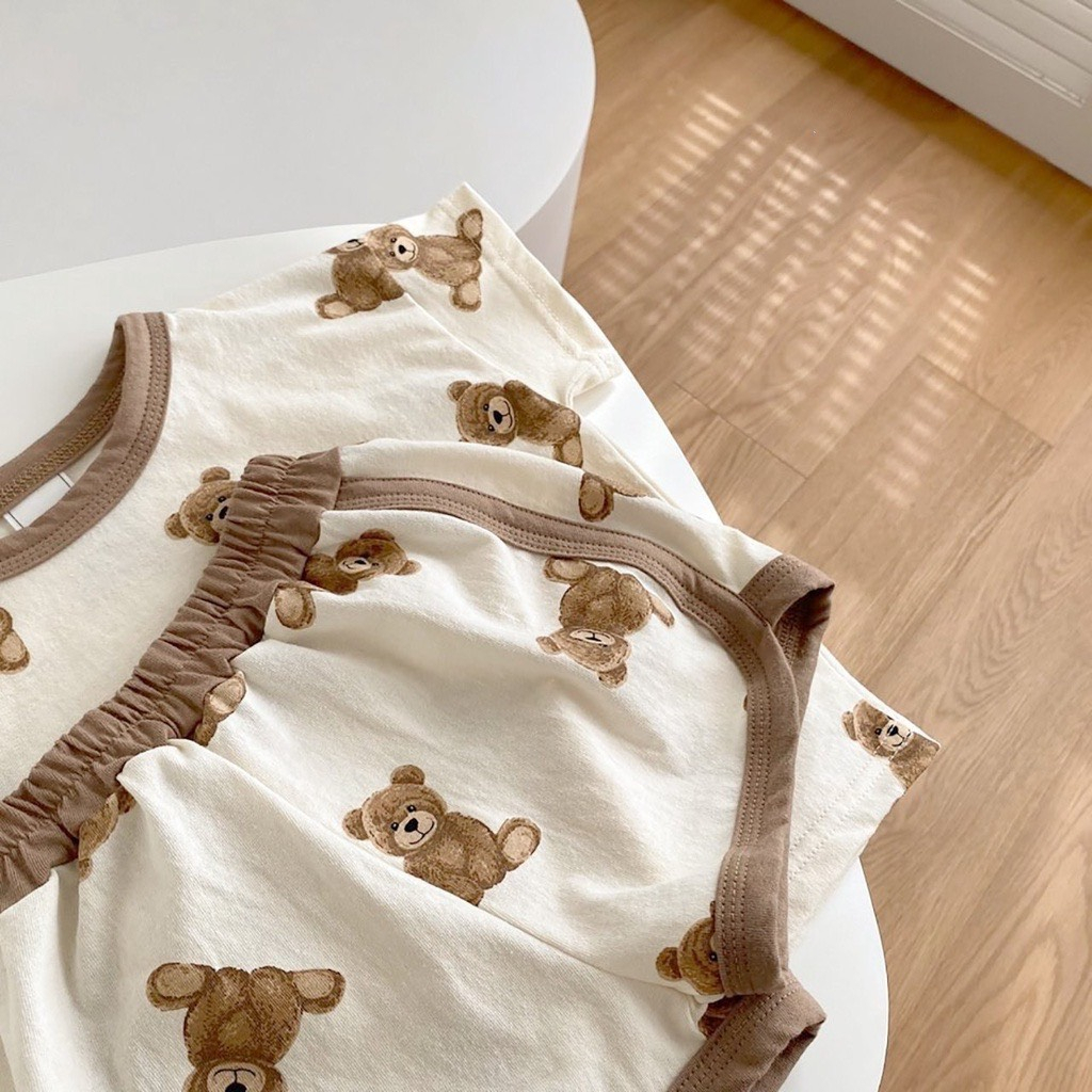 BỘ GẤU COOKIE BABY IN FULL 3D CHẤT COTTON QC CỰC ĐẸP CHO BÉ