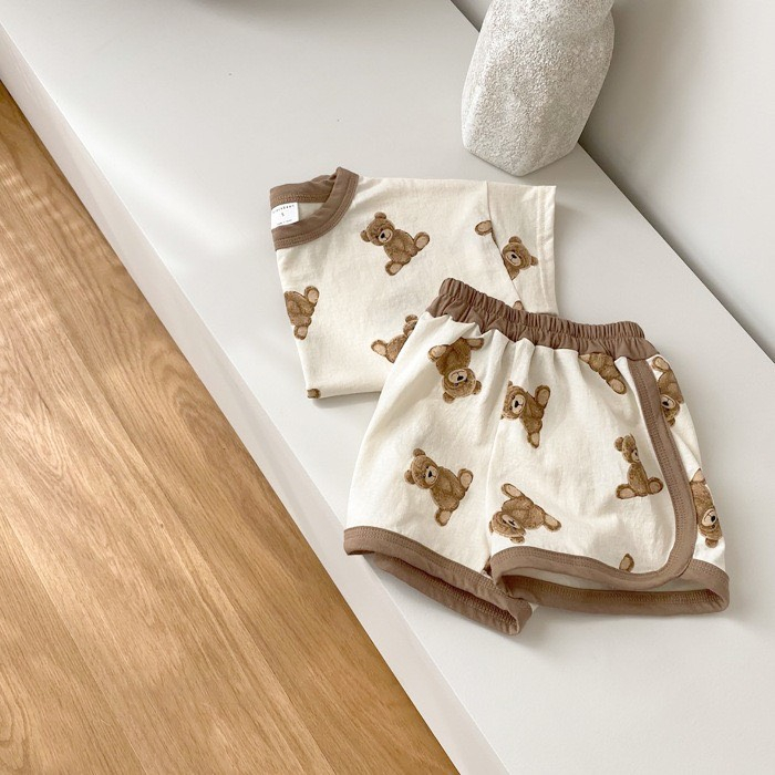 BỘ GẤU COOKIE BABY IN FULL 3D CHẤT COTTON QC CỰC ĐẸP CHO BÉ