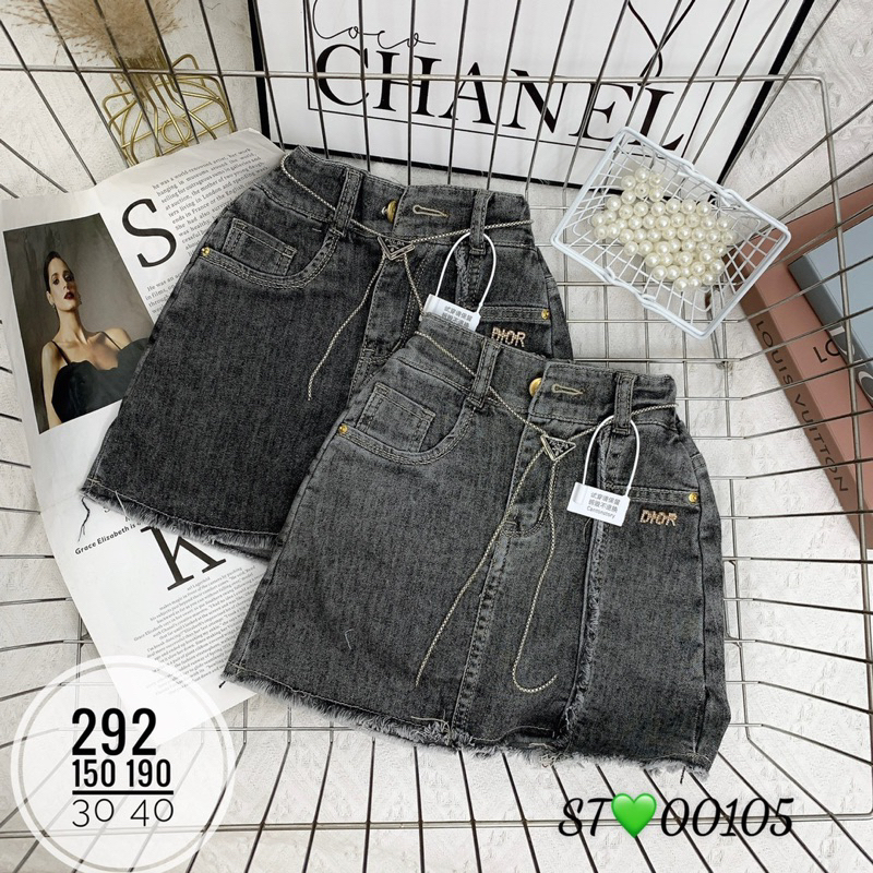 Chân váy Bò jean cao cấp size đại cho bé gái