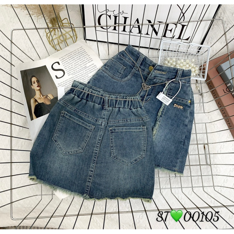 Chân váy Bò jean cao cấp size đại cho bé gái