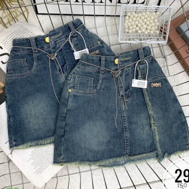 Chân váy Bò jean cao cấp size đại cho bé gái