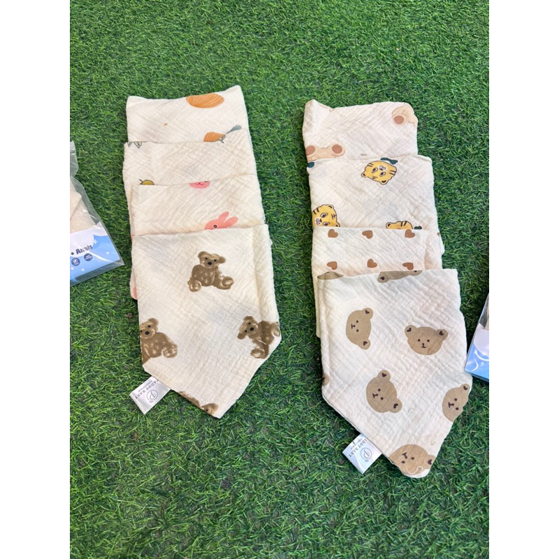 Yếm tam giác cho bé, khăn yếm xô muslin 4 lớp họa tiết đáng yêu xinh xắn PADDY- zeloo - Boona cho bé