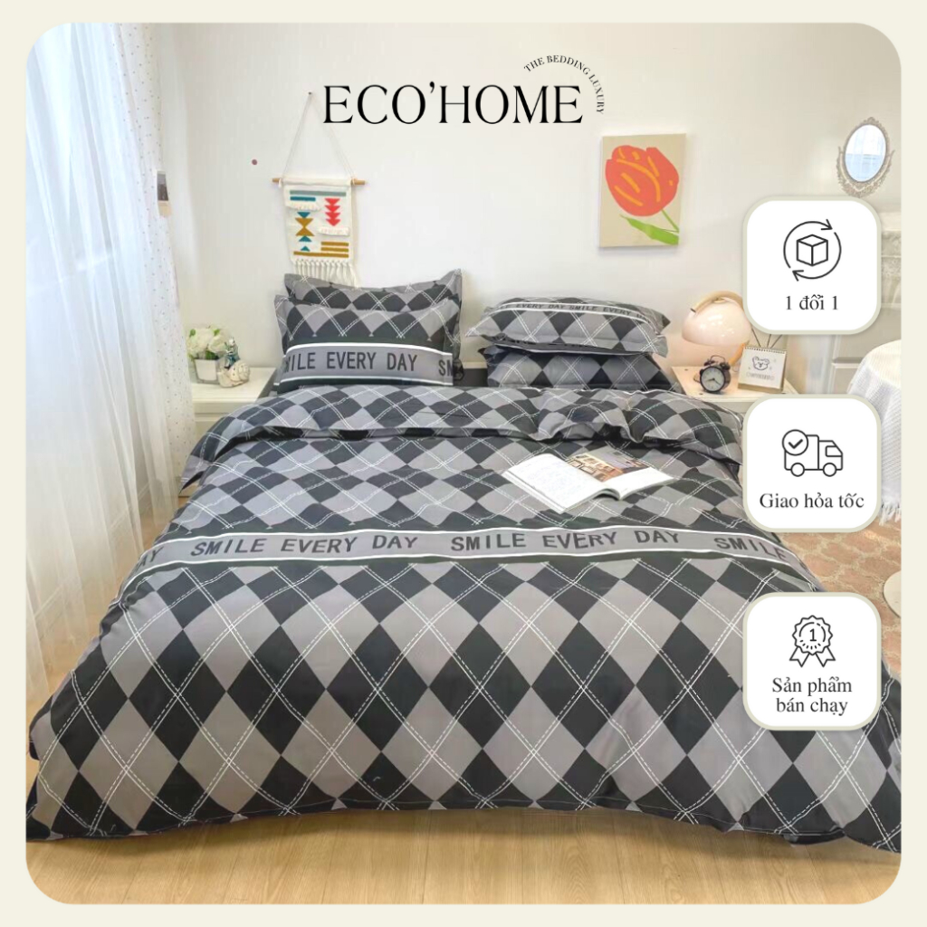 Vỏ Chăn Mền 1m8x2m lồng được ruột chải Cotton Poly có khóa kéo chắc chắn (Hàng xuất Nhật) nhà EcoHome