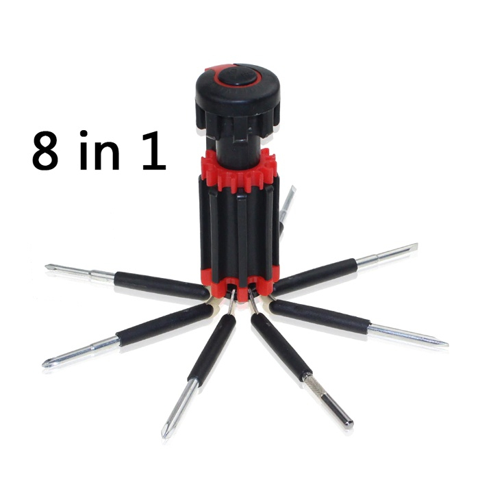 Bộ Tua Vít Đa Năng Vặn Ốc Vít 8 Trong 1 Có Đèn Led Siêu Sáng Tiện Lợi