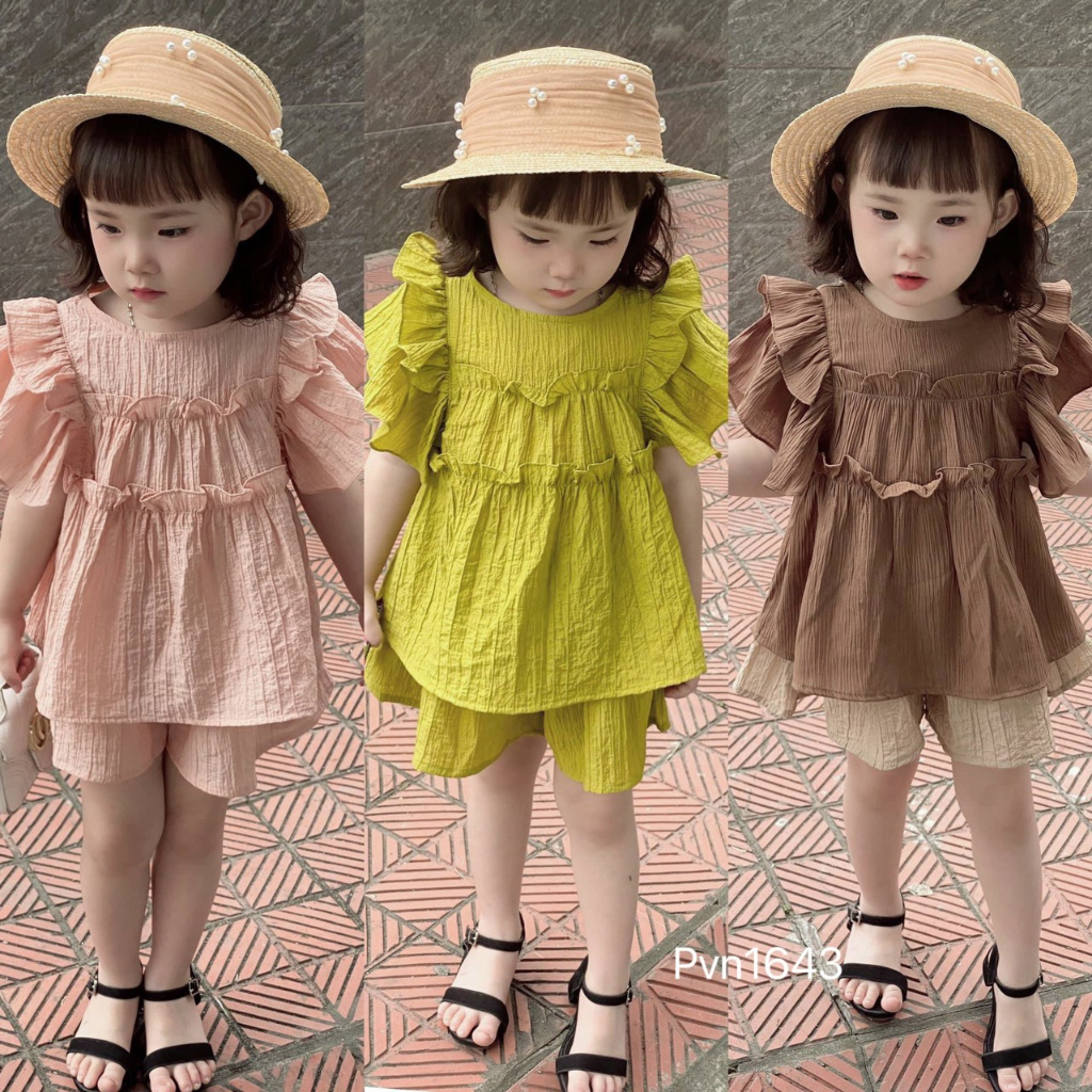 Bộ đũi nhăn HB bé gái (ms009)
