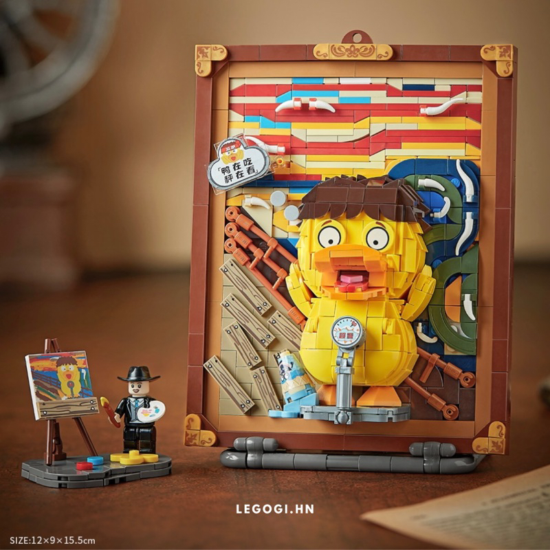 Đồ chơi lắp ráp Legogi VỊT LA THÉT Loz mini 1288 mô hình dễ thương trang trí decor phòng quà tặng sinh nhật