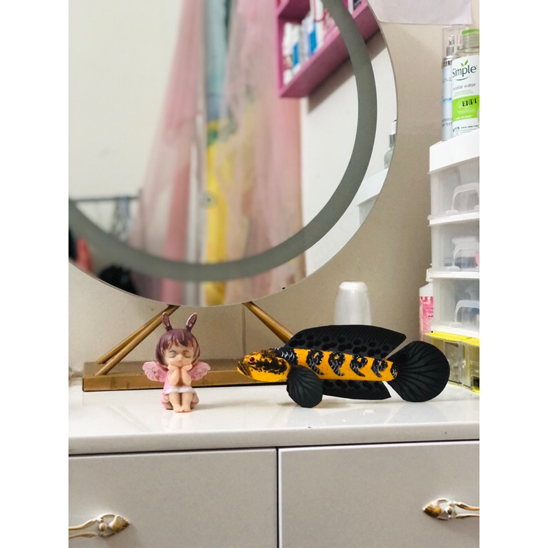 Mô hình đồ chơi cá lóc cảnh Channa(yelow sentarum)