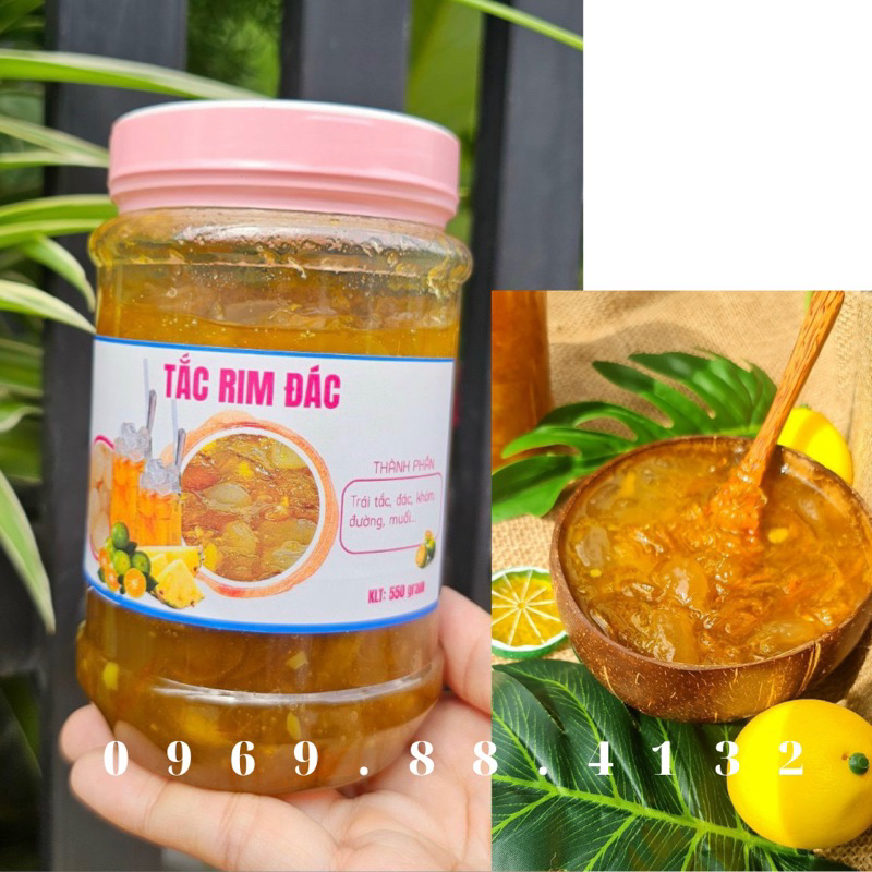 Me Hạt Mềm Rim Đác, Tắc Xí Muội Rim Đác Thơm Hũ 550g - Ship Toàn Quốc