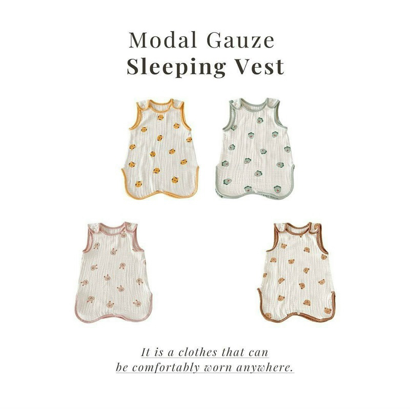 Túi Ngủ Muslin Mùa Hè Phong Cách Hàn Quốc Cho Bé