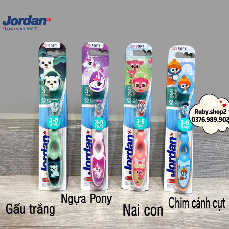 Bàn Chải Đánh Răng JORDAN cho Bé Step2_3-5 Tuổi Hàng chuẩn MalaysiaĐược