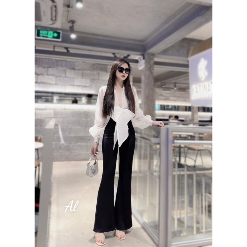 Siêu phẩm áo sơ mi thắt nơ