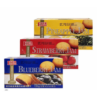Bánh quy nhân mứt dứa ever/ nhân mứt dâu ever/ nhân mứt Việt quất ever 120g
