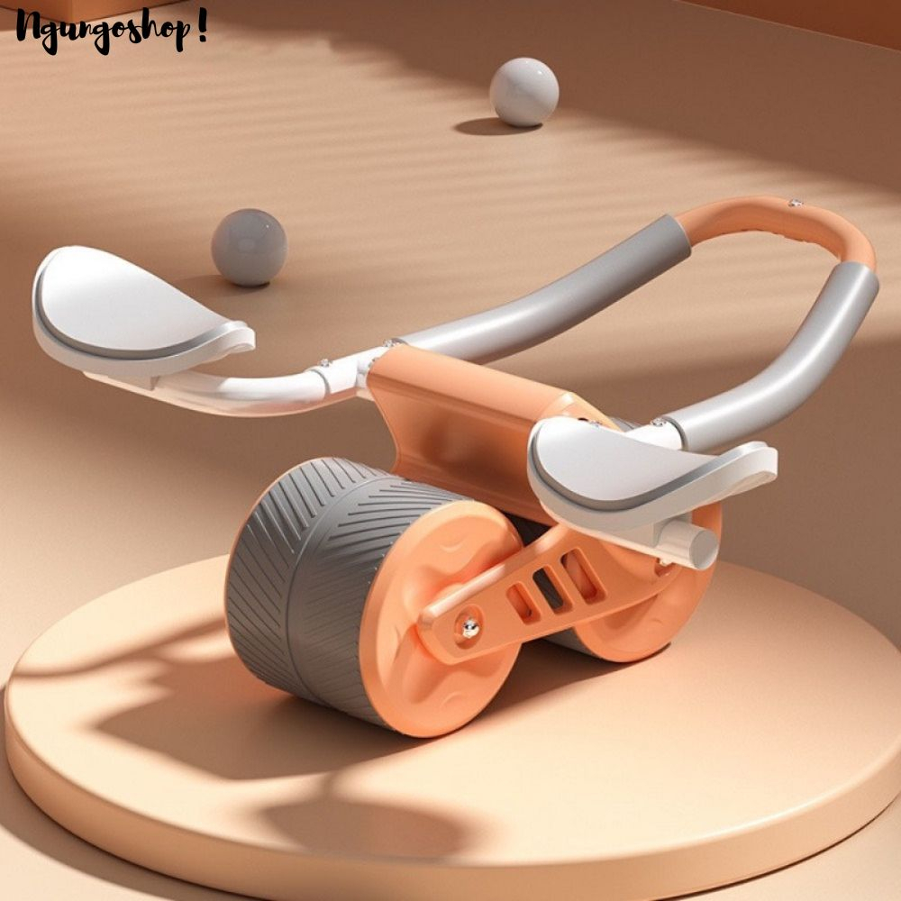 Con lăn tập bụng - Dụng cụ tập gym tại nhà thế hệ mới 2 bánh có chỗ để tay tiện dụng, chất liệu cao cấp