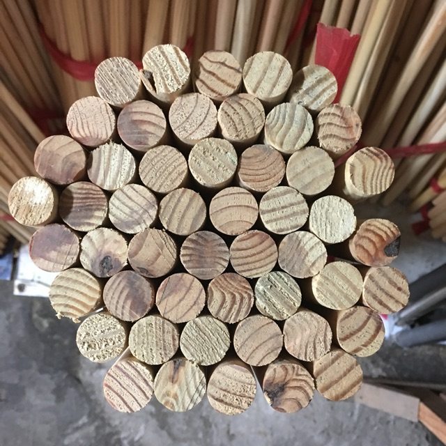 Thanh gỗ thông tròn dài 1m2   được bào láng dùng để decor,làm macrame,trang trí,.....