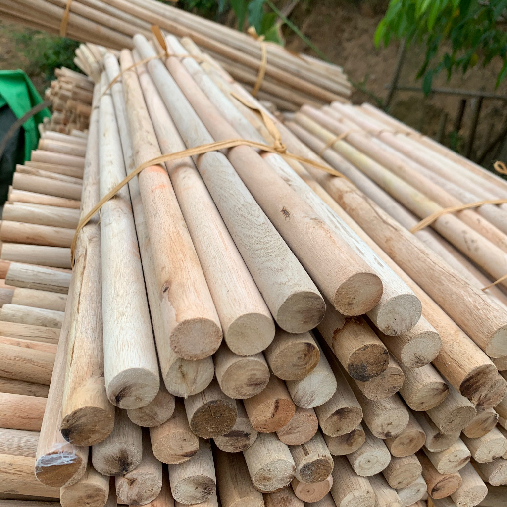 Thanh gỗ thông tròn dài 1m2   được bào láng dùng để decor,làm macrame,trang trí,.....