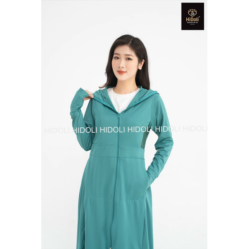 Ao Chống Nắng Dáng Dài 2 Lớp Chính Hãng HIDOLI(Hàng Có Sẵn)