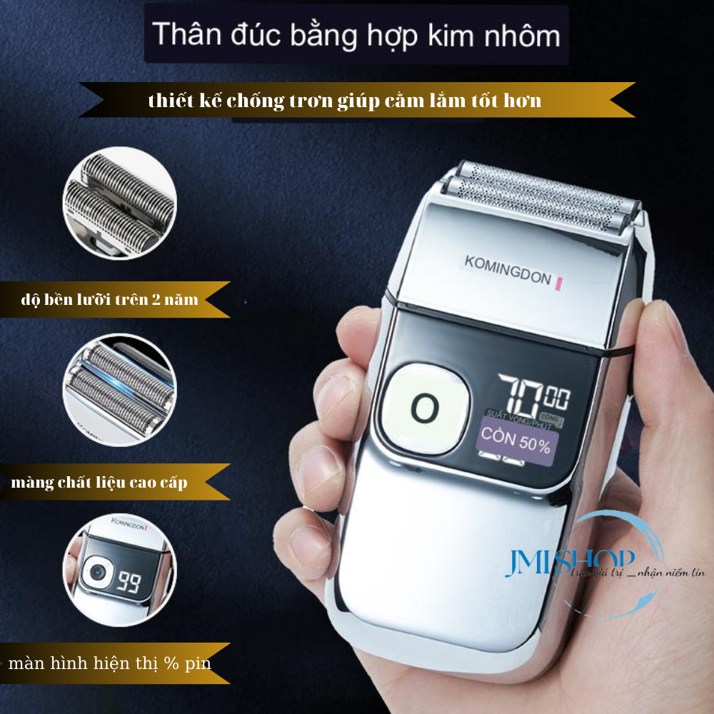 Máy Cạo Râu, Máy Cạo đầu, râu quai nón Chuyên Nghiệp, Tông Đơ Cắt Tóc Sạc USB - JMI Shop - jmi group