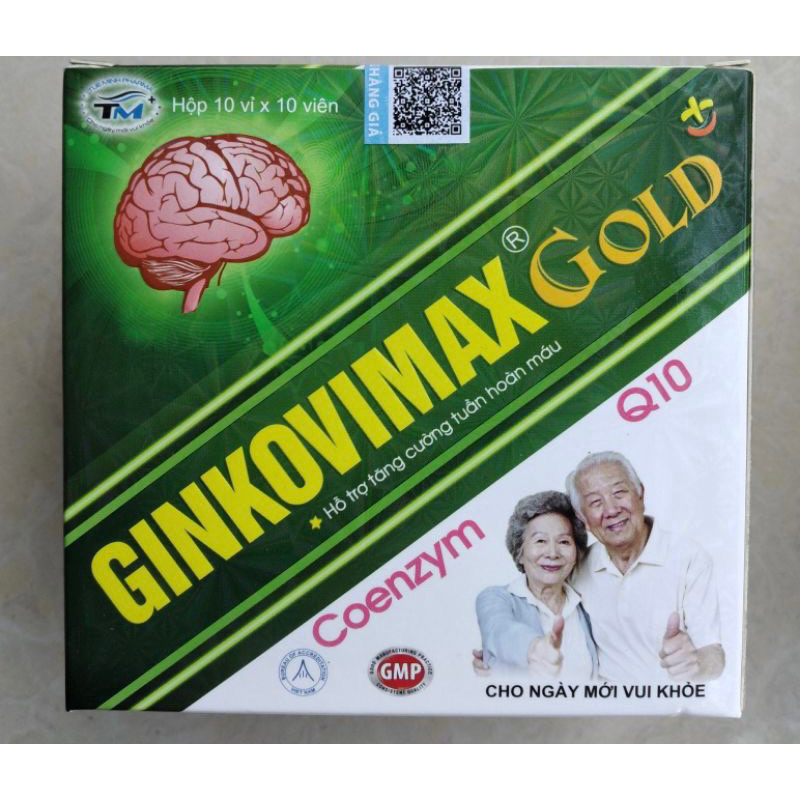 GINKOVIMAX GOLD Coenzym Q10 (hộp 100viên gingkovimax ) hỗ trợ tăng cường tuần hoàn máu