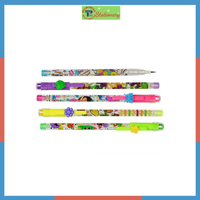 Bút Chì Khúc Bensia siêu đẹp, họa tiết xinh xắn đáng yêu có tẩy dùng cho học sinh tiểu học