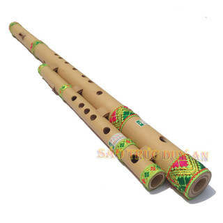 Sáo mèo kép việt quấn vải thổ cẩm tông đô sáo trúc duy an