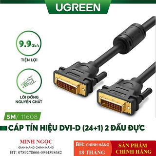 Cáp tín hiệu dvi dvi-d 2 đầu đực, dài từ 1.5-10m ugreen dv101 - hàng chính hãng