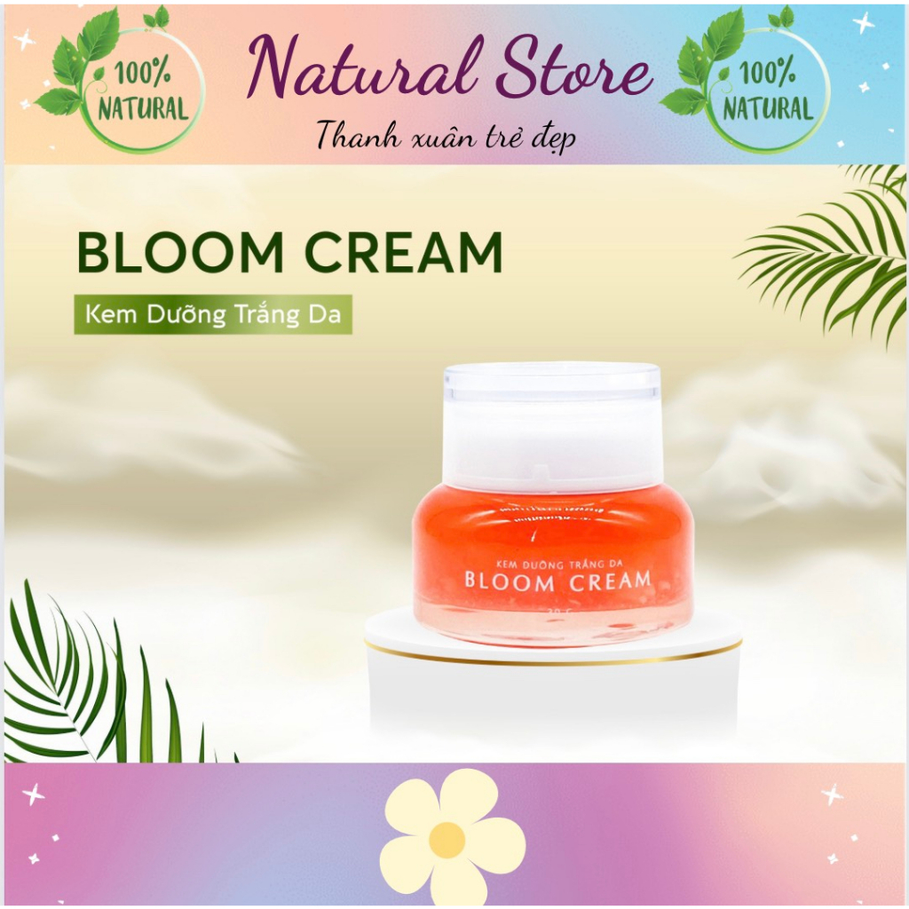 Kem Dưỡng Trắng Da BLOOM Ngừa Thâm Nám (Chống Lão Hóa, Ngăn Chảy Sệ, Da căng bóng mịn màng)