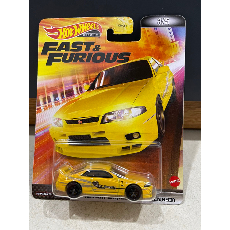 Xe mô hình đồ chơi bánh cao su Hotwheels 1:64 PREMIUM - FAST & FURIOUS - Nissan Skyline GT-R