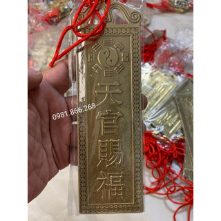 Thẻ bài kim bài Thiên Quan Tứ Phúc bằng đồng bán đồ phong thuỷ bằng đồng Thiên Quan Tứ Phước bằng đồng