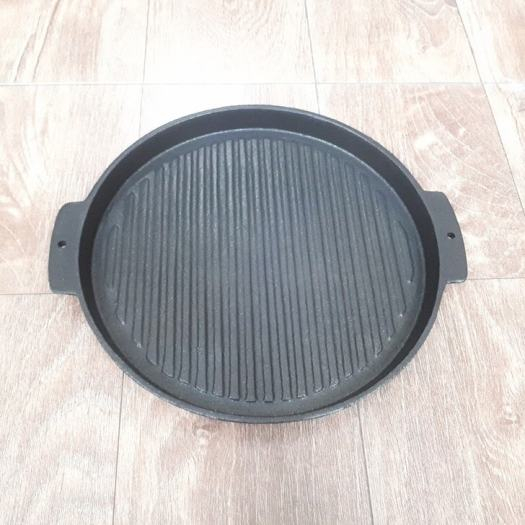 Chảo Gang Nướng Bếp 24cm Chống Dính Dùng Được Cho Các Loại Bếp