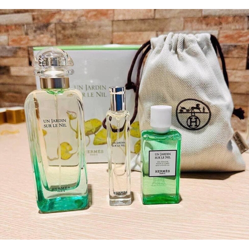 Nước hoa nữ SET Hermes Un Jardin Sur le nil 3 món