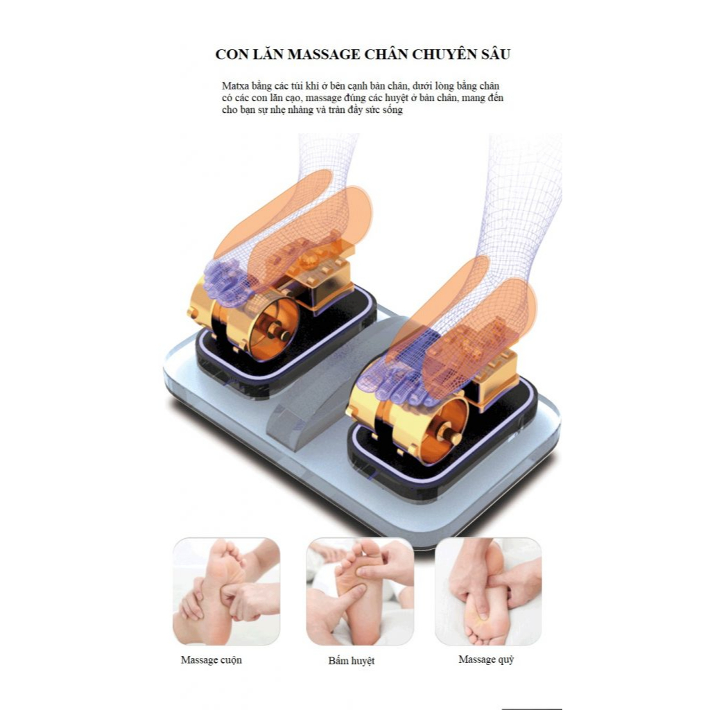 Máy Massage Chân Cao 5D, Máy Massage Chân Cao Holtashi Cao Cấp