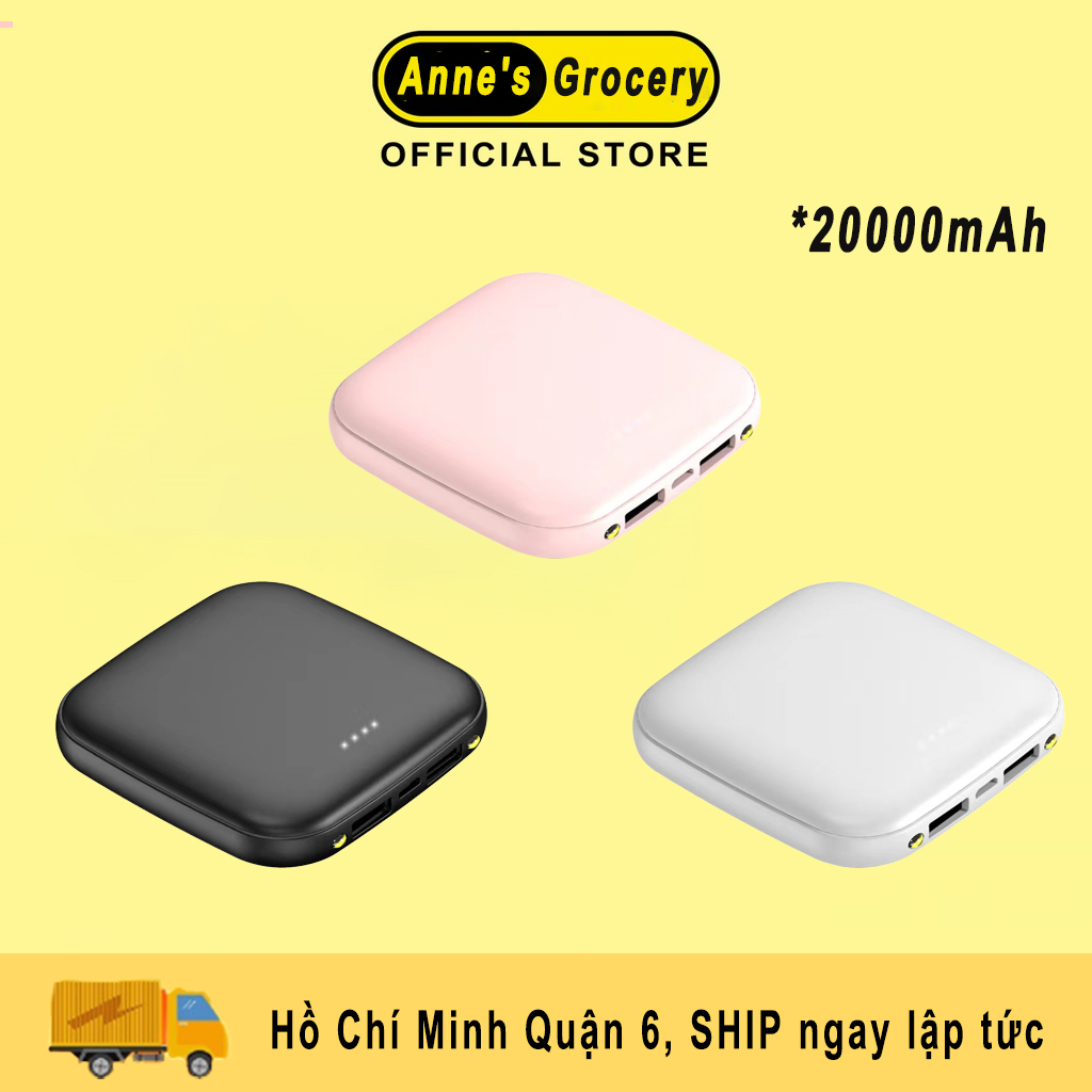 Sạc dự phòng mini dung lượng lớn 20000mah, dung lượng lớn, nhỏ gọn và di động, phổ biến cho điện thoại di động