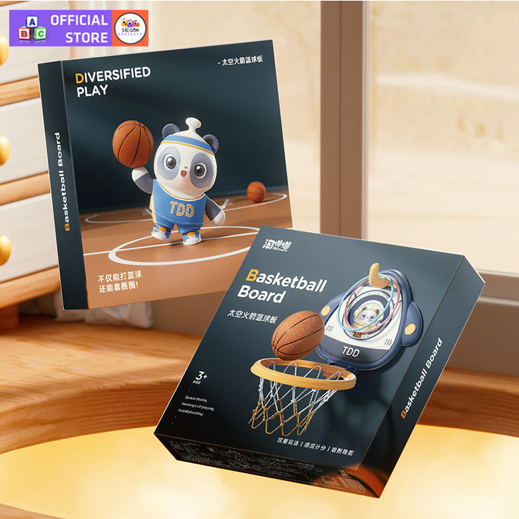 Bóng Rổ Treo Tường Basket Ball Broad Cho Bé Hình Phi Hành Gia Dễ Thương Tặng Kèm Bóng ,Vòng, Bảng Đếm Cảm Ứng