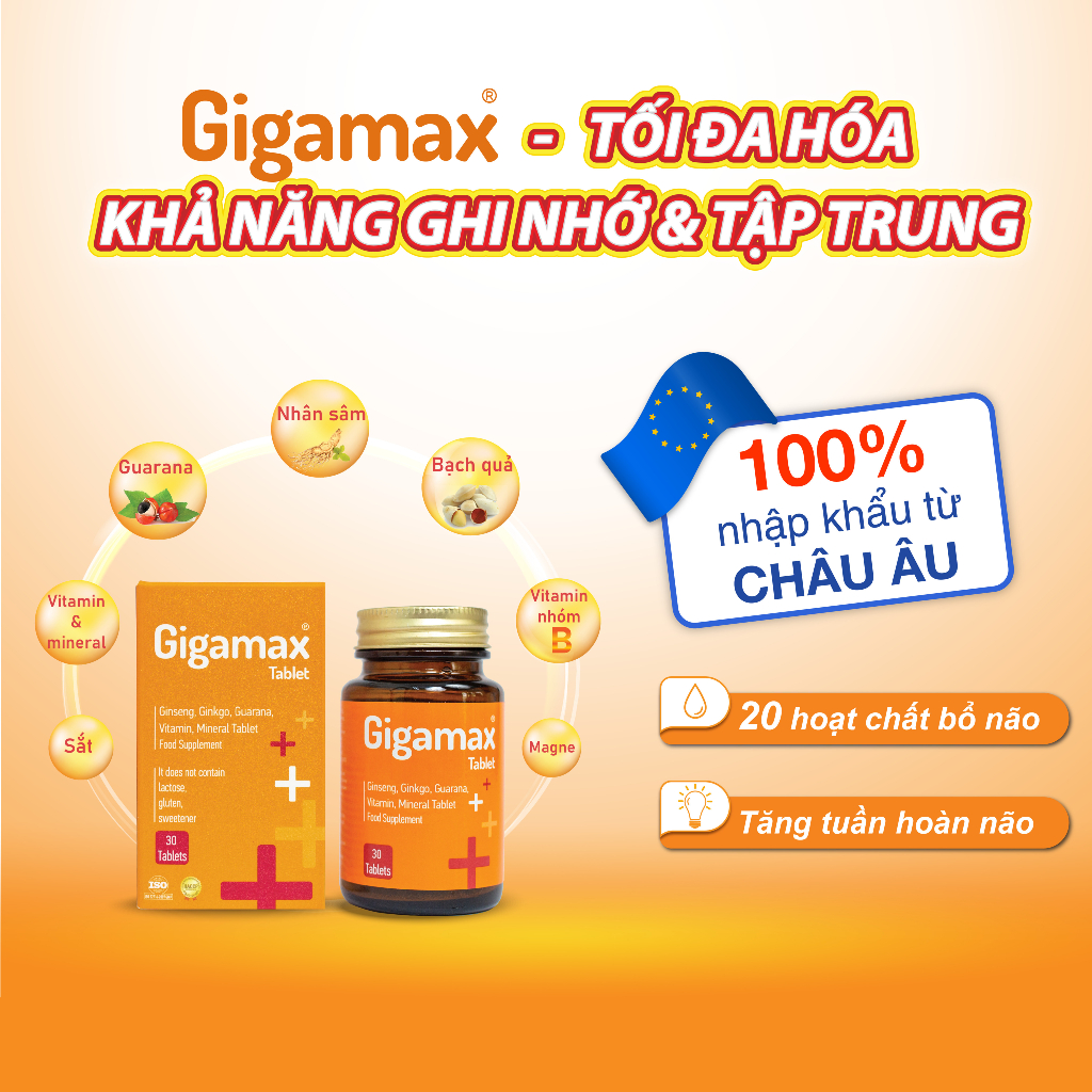 Gigamax - Tối đa hoá khả năng ghi nhớ & tập trung