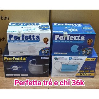 Khẩu Trang Y Tế cao cấp 😷 Perfetta trẻ em 😷 Perfetta Ultra xanh 😷 Perfetta than hoạt tính.
