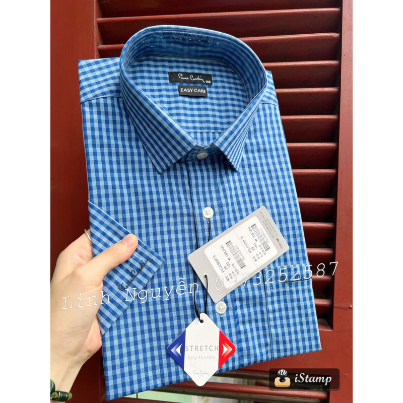 Sơ mi cộc tay nam Pier.re Car.din.15 mầu dáng slimfit