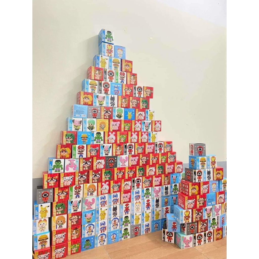 lego mini combo 5 bộ xếp hình đẹp ngẫu nhiên, bộ nhân vật hoạt hình, lắp ráp mô hình giá rẻ,