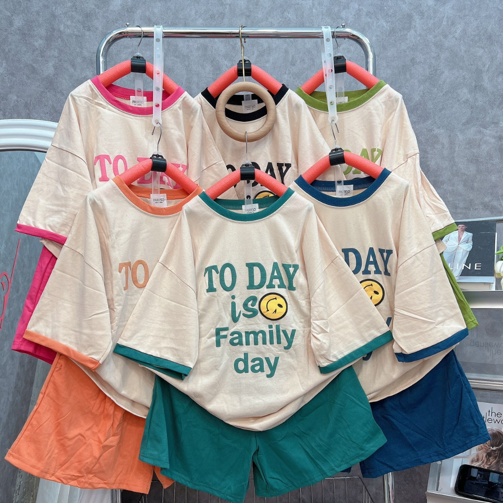 Set bộ đùi nữ Quảng Châu form rộng họa tiết siêu cưng, đồ bộ nữ mặc nhà chất cotton khô vải mềm mát từ 45-68kg Bunny_016