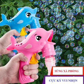 Thổi bong bóng xà phòng đồ chơi bắn bong bóng xà phòng hình cá heo cho bé susukids68 súng bắn bong bóng an toàn cho bé