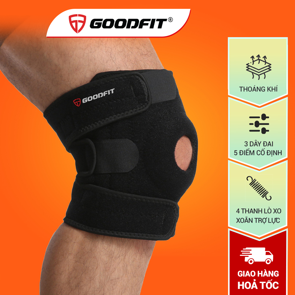 [Mã FATREND2810 giảm đến 30k tối đa 99k] Băng gối thể thao GoodFit GF515K dày dặn, 3 đai dán, thoáng khí