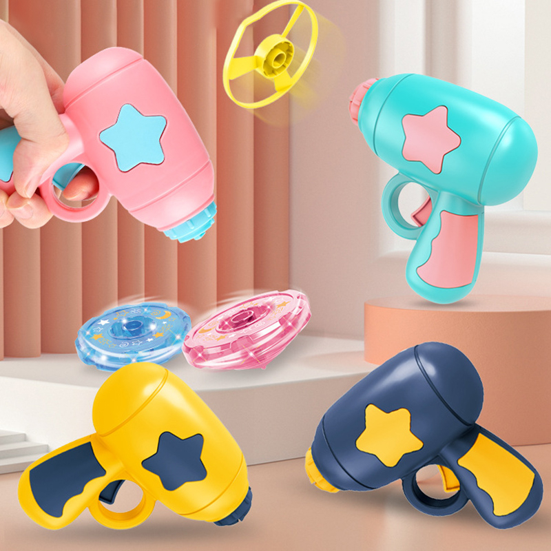 Đồ chơi hót Tiktok súng bắn chong chóng và con quay phát sáng cho bé, đồ chơi trẻ em giảm xả stress đồ chơi vận động