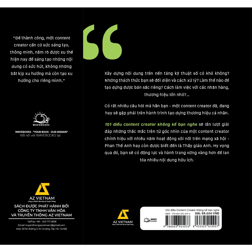 Sách - 101 Điều Content Creator Không Kể Bạn Nghe