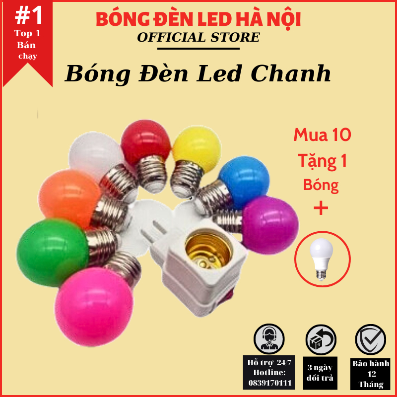 ( MUA 10 TẶNG 1 BÓNG BÚP KÍN )Bóng Led Chanh 1W Nhiều Màu, Bóng Led Trang Trí Sân Vườn, Quán Ăn Ngoài Trời chốnG | BigBuy360 - bigbuy360.vn