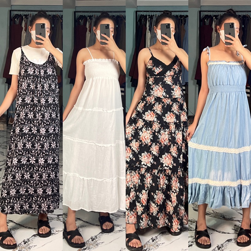 Váy 2hand maxi, hoa - đầm secondhand - thời trang nữ 2023