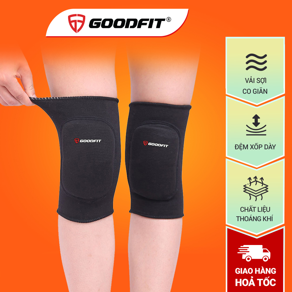 Bó gối thể thao, băng đầu gối GoodFit co giãn 4 chiều GF517K