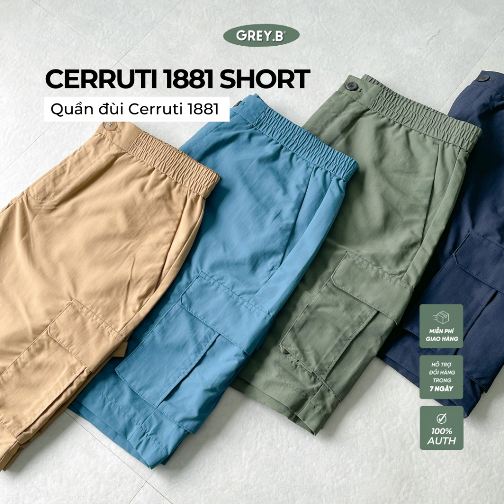Quần Đùi Short Cerruti 1881 GREYB Túi Hộp Nhiều Màu Phong Cách Hàn Quốc