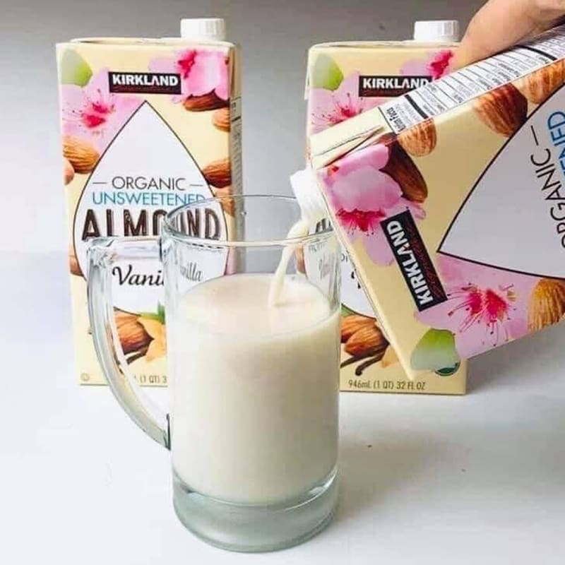 Sữa hạt hạnh nhân hữu co Kirkland almond Mỹ hộp 1L