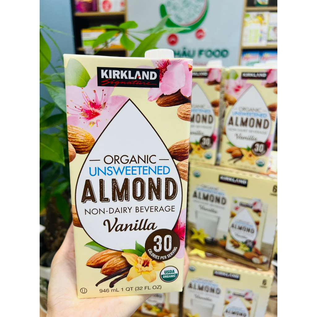 Sữa hạt hạnh nhân hữu co Kirkland almond Mỹ hộp 1L