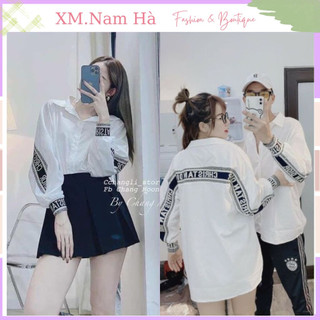 Áo Sơ mi unisex D.i.o.r trắng dài tay, sơ mi nam nữ chất thô lụa mềm mịn form rộng mặc thoáng mát.