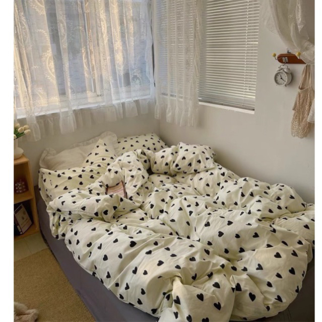 Set chăn ga cotton living hoa nhí nhập khẩu Hàn Quốc